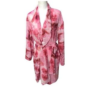 Classic Pink Plush Robe Intimates Sleepwear